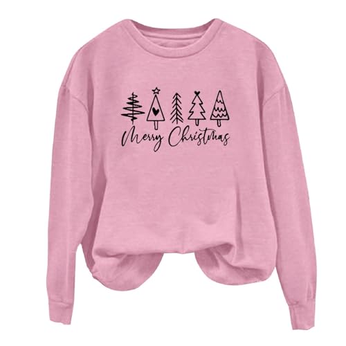 Sweat-shirt de Noël manches longues pull chaud contre le froid femme L