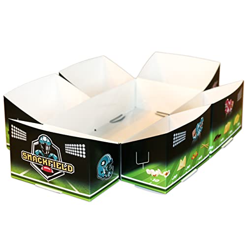 Snackfield SNACKSTADION für Footballabende zu Hause | Snackadium schnell & einfach aufgebaut hochwertiger Karton mit Folienbeschichtung | Perfekte Geschenkidee für Footballfans