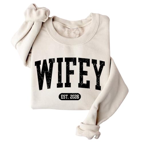 DIOMMELL Hubby Wifey Sweatshirt Couples Matching Sweatshirt