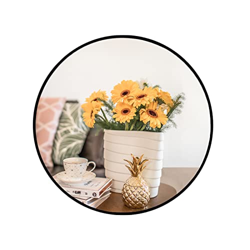 Oruii Small Round Mirror, 16 Inch Round Mirror, Small Circle Mirror Metal Frame, Black Circular Mirrors For Vanity, Nursery, Powder Room, Makeup, Kids. #TOP6