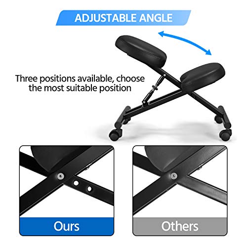 image for Topeakmart Ergonomic Kneeling Chair Improve Posture & Neck Pain Home O