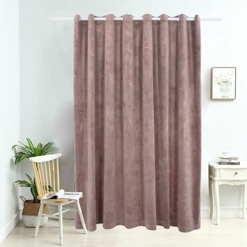 WEMYUFURN Elegantes cortinas de terciopelo para sala de estar, dormitorio y oficina con anillos de metal, bloquean la luz y se pueden lavar a máquina, tela de terciopelo rojo oscuro para privacidad y