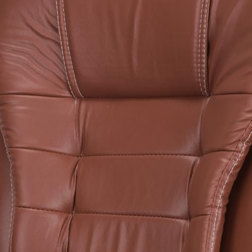 Image of GOYALSON Doctor Ortho Lumbar Support Spine Care High Back Office Executive Boss Black Revolving Chair | Made in India (Bolish Handle Tan)