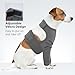 Vorderbein Ärmel für Hunde, Single Front Leg Recovery Sleeve Hund Vorderbeinschoner Ellenbogenbandage Protector für Hot Spots Wunden Bandagen Hundeschenkel Schutz Bodysuit(Grau, S)