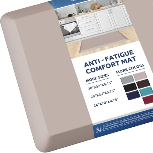 Image of 0.8 inch Thick Kitchen Mat Cushioned Anti Fatigue Rug Comfort Floor Mats