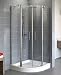 Produktbild Schulte EP325606 01 500 Duschkabine Alexa Style 2.0 Runddusche inkl, Duschwanne, 90 x 90 cm, 192 cm, Radius 55 cm, 5 mm Sicherheitsglas klar hell beschichtet, alunatur