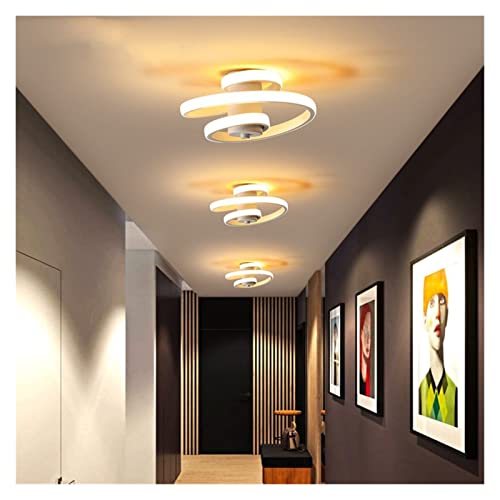 Platfond LED cuisine et salon luminaire anneau moderne noir blanc