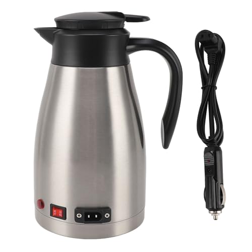 Hervidor eléctrico para auto 12V 1300ml acero inoxidable miniatura 1