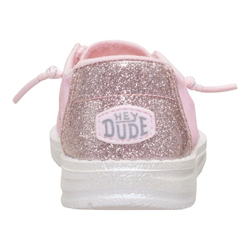 Image of HEYDUDE Girl's Toddler Wendy Sparkle Surprise | Slip On Shoe with Elastic Laces