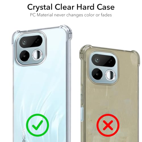Image of Jkobi Shockproof Crystal-Clear Back Cover for Realme 16T 5G (Anti Yellow Case | Drop & Camera Protection | Hard Polycarbonate)