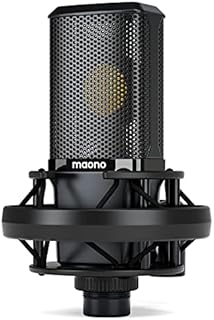XLR Condenser Microphone with 34mm Large Diaphragm, MAONO Professional Cardioid Studio Mic for Podcasting, Recording, Streaming, Vocals, Voice Over, Music, ASMR(PM500)