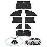 AUTO SPEC スバル フォレスター SK系 格子状 サンシェード 1台分 吸盤タイプ 最新型 FORESTE SK9/SKE 2018年7月~2025年 マルチサンシェード 折り畳み式 遮光シェード プライバシー保護 盗難防止対策 日除け 紫外線防止 遮光断熱 車中泊 フルセット 全面 アウトドア 収納便利 収納袋付き 黒色 8PCSセッ