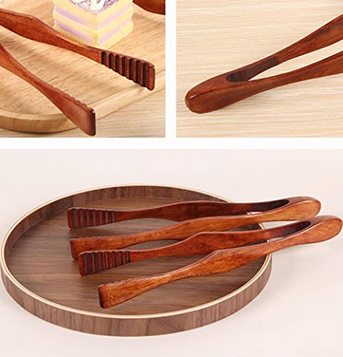 Set di pinze da cucina in legno, utensili multifunzionali per barbecue, cottura e servizio
