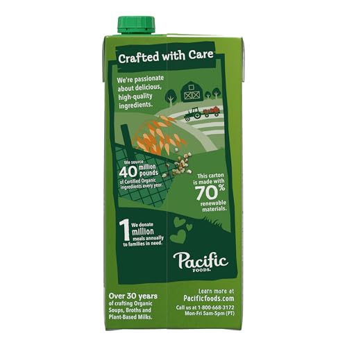 Image of Pacific Foods Hemp Original Unsweetened Plant-Based Milk, Keto Friendly, 32 Fl Oz (Pack of 12)