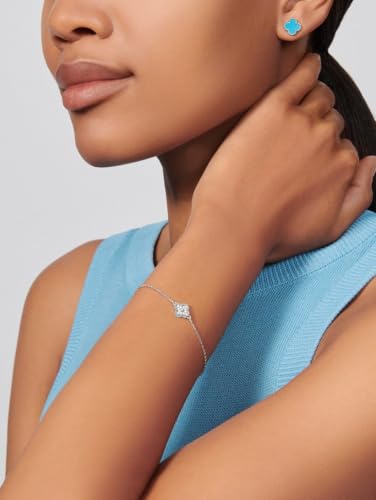 Image of Lucky Charm Clover Bracelet for Women | 925 Sterling Silver with 18K Gold Plating | Adjustable & Anti-Tarnish | Stylish Designer-Inspired Jewelry