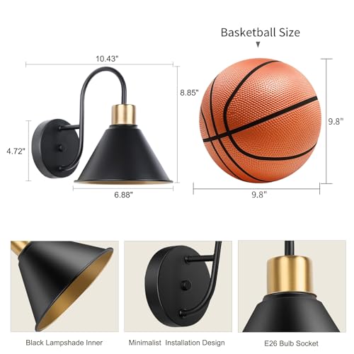 Image of Frideko Rechargeable Wall Sconces Set of Two with Remote, RGB 15 Colors Dimmable Battery Operated Wall Lights for Living Room Bedroom, Indoor Black Wall Lamp with Timer Wireless