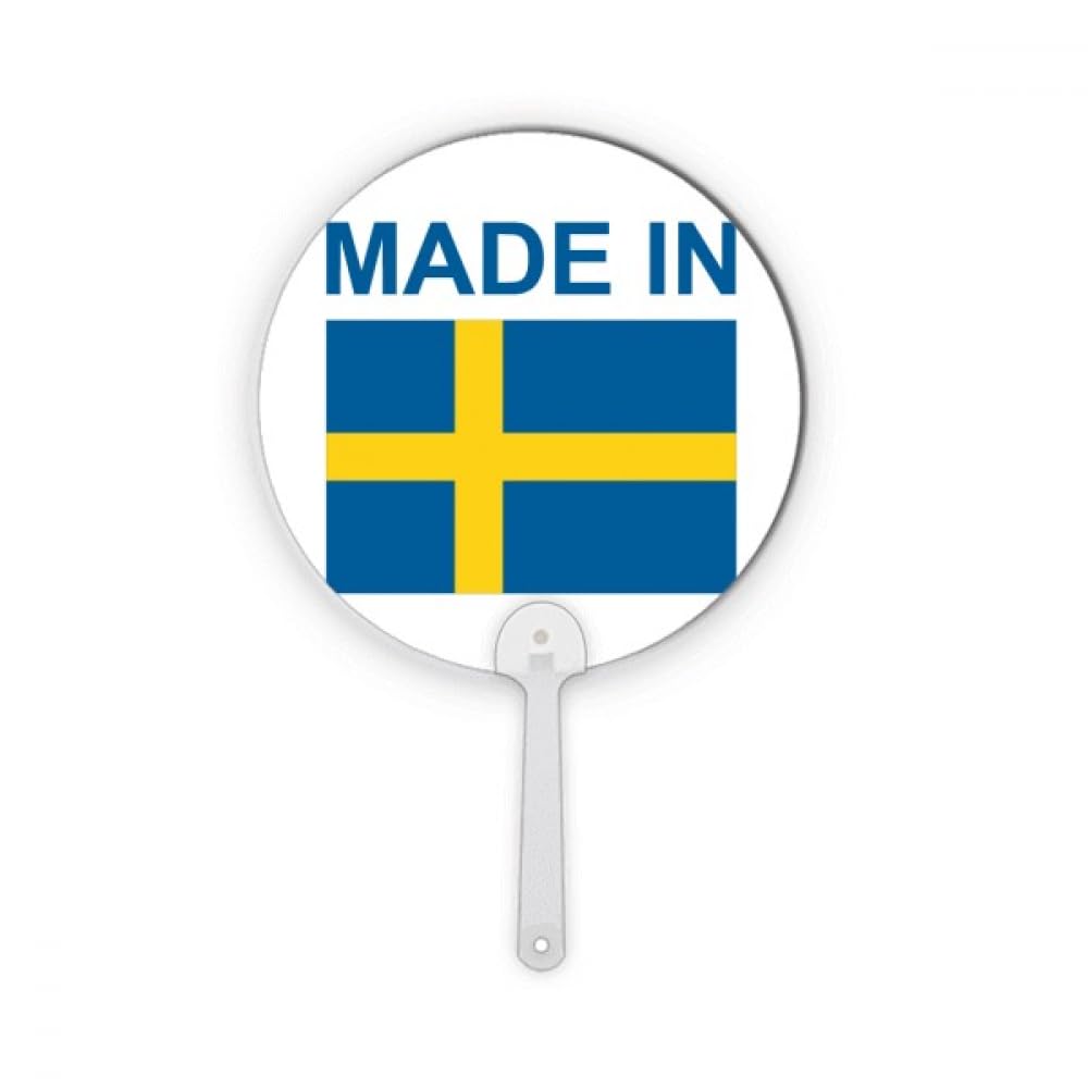Éventail rond plastique décoratif Sweden Country Love artisanat maison