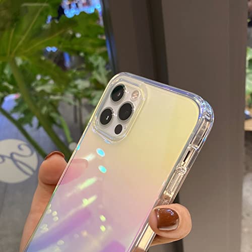 Coque silicone laser iPhone 11 effet holographique rose souple - 2