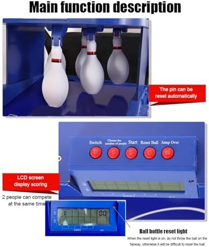 Indoor Bowling Ball Set with LED Scoreboard & Automatic Reset - 3.5m Home Bowling Alley for Family Fun & Gatherings, Perfect Indoor Game for All Ages