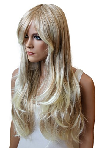 PRETTYSHOP Peluca de la peluca de pelo largo ondulado cosplayrubio PHK11