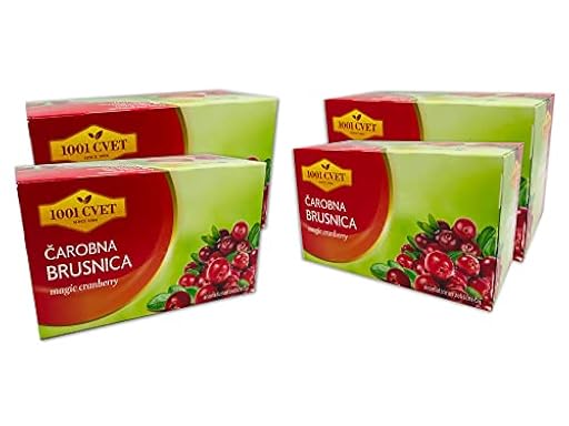 Té de frutas de las montañas de los Alpes - El mejor té de hierbas con sabor a arándano 4 paquetes por 20 bolsas (80 bolsas de té) (bolsitas mágicas de té de arándano - 80 bolsas) | Ya disponible en tu tienda friki favorita! En mundofriki.es!