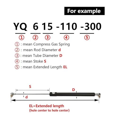 Amortisseur capot 250N avec support de levage pour boîte à outils - 3