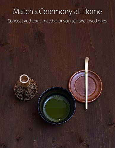Premium Japanese Ceremonial Matcha Green Tea Chawan Bowl Full Kit Matcha Whisk Set with Accessories and Tools Bamboo Chasen Matcha Whisk Scoop and Holder (MONO)