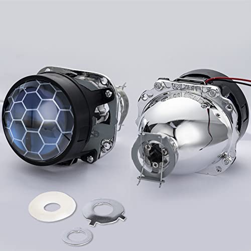 Lámpara Proyector Bi-xenón 2.5 pulg azul universal H1 H4 H7 miniatura 2