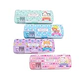 Estojo de lápis multifuncional de plástico com desenho coreano, criatividade estudantil com apontador de lápis - selecione aleatoriamente um, Selecione um aleatoriamente, average size