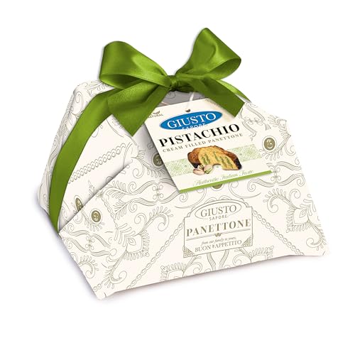 Giusto Sapore Authentic Italian Panettone Filled with Pistachio Cream -