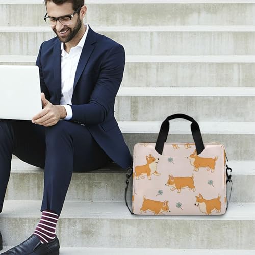 Bolsa para laptop con diseño pintado a mano de Corgi miniatura 3
