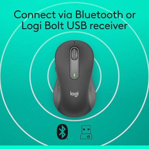 Logitech Signature M650 Wireless Mouse - for Small to Medium Sized Hands, 2-Year Battery, Silent Clicks, Customisable Side Buttons, Bluetooth, for... - Image 6