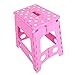 Oukeet Sgabello da Campeggio Pieghevole, Sgabello Pieghevole in plastica per Bambini, Sedia Sgabello Piccolo, Sgabello per Adulti per Bambini in Campeggio(Pink)