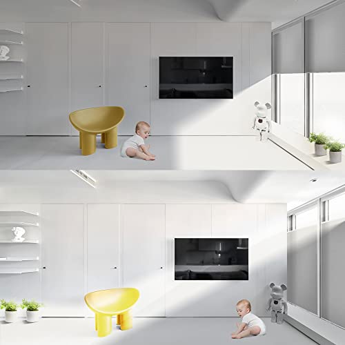 Boolegon Aluminum Top Down Bottom Up Cellular Shades Light Filtering Cordless Honeycomb Blinds For Windows Cut To Size Custom Size, White #TOP4