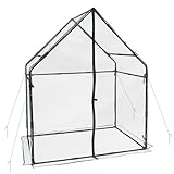 Gardzen Small Walk-in Greenhouse, Heavy Duty Portable Green House for Outside with Sturdy Frame & Clear Cover, Protects Plants from Cold, Rain, 36.2"(L) x53.3(W) x66.1(H)