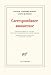 Correspondance amoureuse (Blanche) (French Edition)