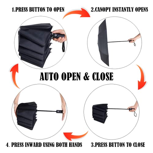 Llanxiry Umbrella Small Compact Travel Umbrellas For Rain Mini Folding Portable Automatic Open/Close Umbrella For Man/Women (Orchid) #TOP4