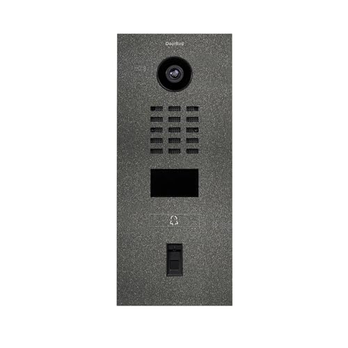DoorBird D2101FV Fingerprint 50 IP Video Türstation | Video-Türsprechanlage mit 1 Ruftaste, Fingerabdruckleser, RFID, HD-Video, Bewegungssensor, in Eisenglimmer (DB 703)