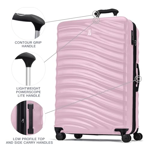 Image of Travelpro Maxlite Air V2 Hardside Expandable Checked Luggage, 8 Spinner Wheels, Lightweight Hard Shell Suitcase, TSA lock, Pink, Checked Large 28-Inch