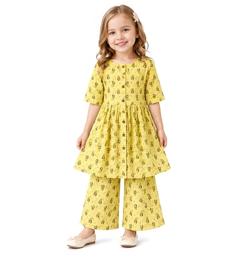 Image of Chandrakala Kids Kurti Pant Co-ord Set for Girls Ethnic Wear (KG119-P)