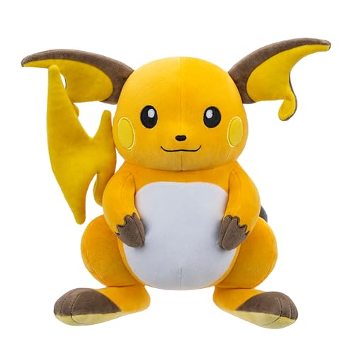 Pokemon 12' Large Raichu Plush - Officially Licensed - Pikachu Evolution Figure - Authentic Soft 12-Inch Stuffed Animal Toy - Gift for Kids, Boys, Girls - 2+