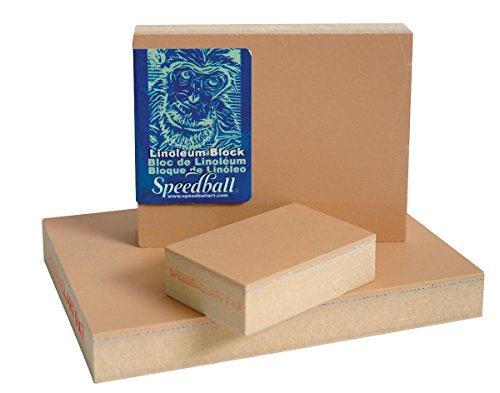 Speedball Art S4305 3 in. x 4 in. Smokey Tan Linoleum Blocks