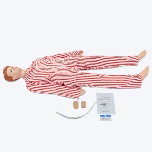 DARZYS Patient Care Manikin, Multi-Functional Combination Nursing Training Manikin Patient Care Simulator Nursing Mannequin(Male)