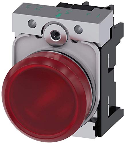 Clignotant 22mm Siemens led 24v rouge borne a vis pour signalisation armoire