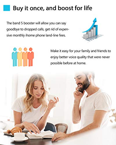 Cell Phone Signal Booster for Home and Office - 850MHz Band 5 GSM 3G Cellular Repeater with Directional Panel/Yagi Antennas - Boost Voice, Text Up to 4,500 Sq Ft Area
