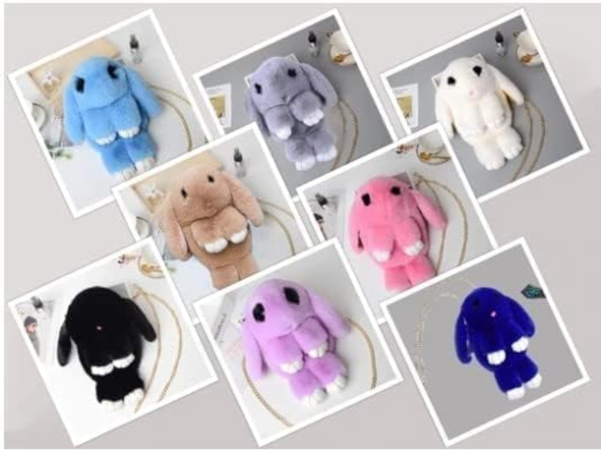 Cute Fluffy Plush Rabbit Sling Bag for Girls
