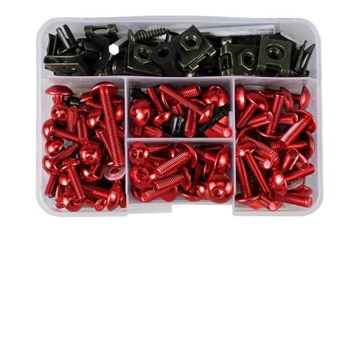 Kit pernos carenado carrocería motocicleta tornillos aluminio M5 M6 rojos para Yamaha Suzuki