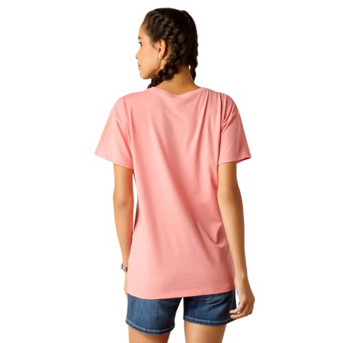 Image of Ariat Women's Ariat Floral Farm T-Shirt, Coral Heather, Medium