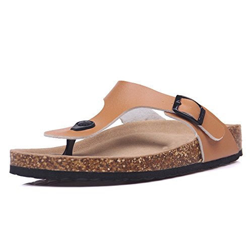 Yagao Beach Cork Flip Flops Slippers Casual Summer Women Print Slip on Slides