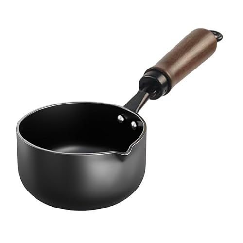 油かけ鍋 片手鍋 14cm ミニ フライパン 鋳鉄製 小鍋 卵焼き器 卵焼き用 天ぷら鍋 木製ハンドル 焦げ付き防止 軽量 一人暮らし 調理器具 玉子焼き機 お弁当 朝食 IH対応 台所用品で